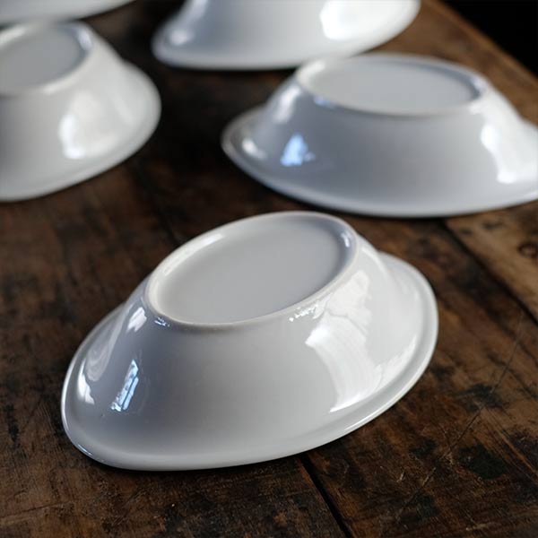 White porcelain curry plate