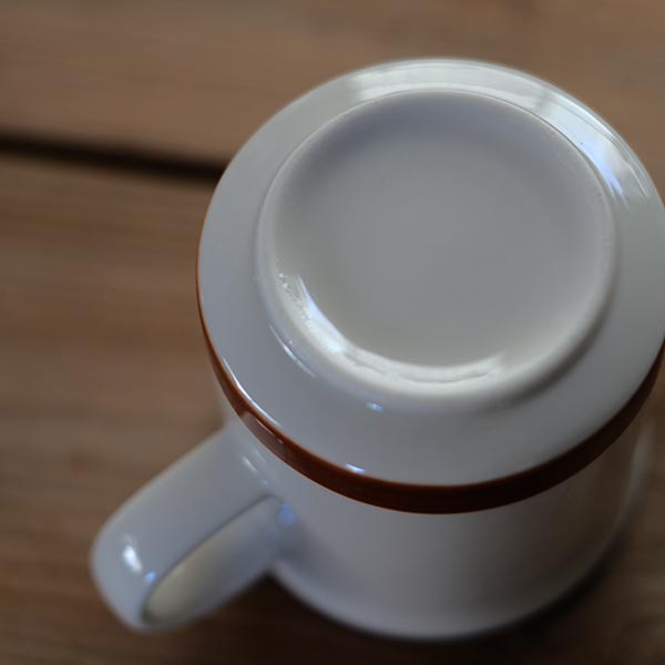 茶色いラインのマグカップ(デッドストック)