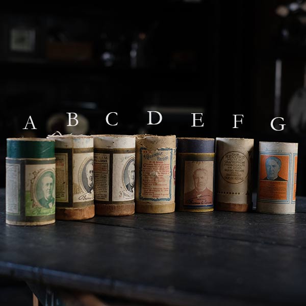 Cylindrical Edison record case