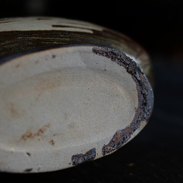 Iron glaze fish pattern flat jar