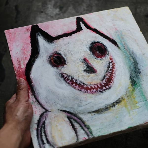 水彩画「この気持ちに来てしまったねこ」