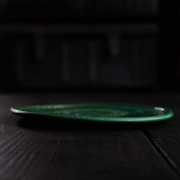 Green glaze lantern plate