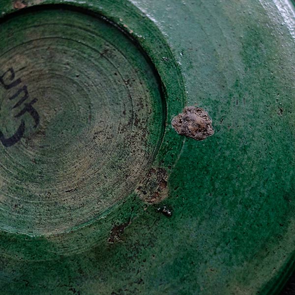 Green glaze lantern plate