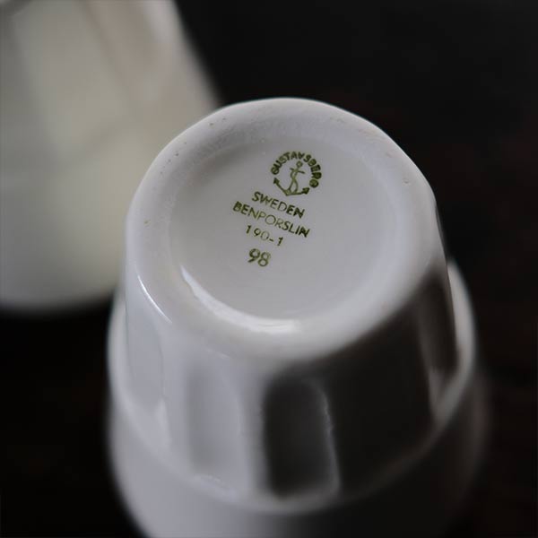 Gustavsberg Benporslin white porcelain cup