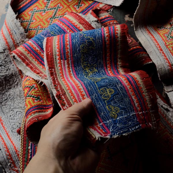 Embroidered Hmong sash