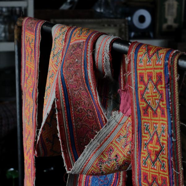 Embroidered Hmong sash