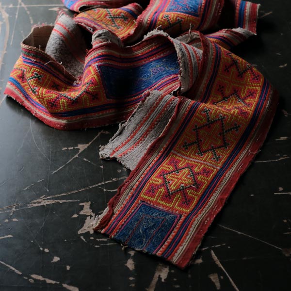 Embroidered Hmong sash