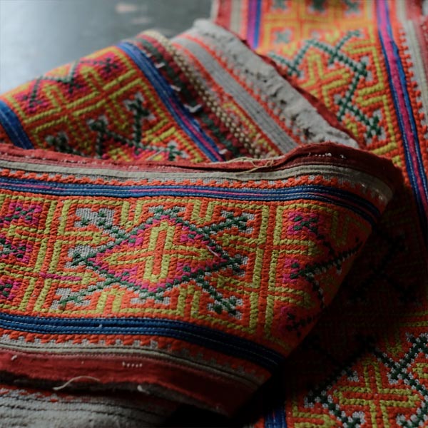 Embroidered Hmong sash