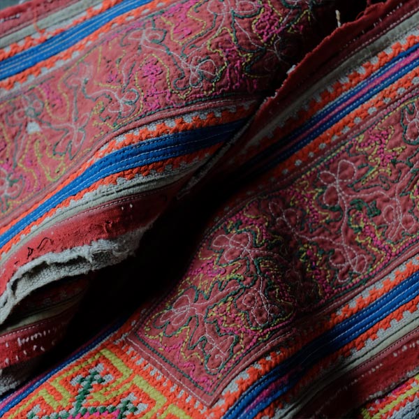 Embroidered Hmong sash