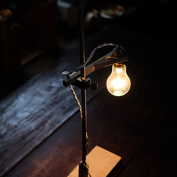 bare bulb stand light