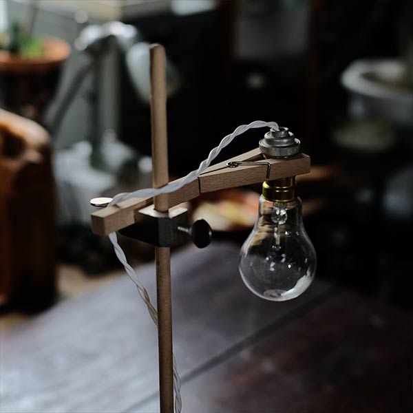 bare bulb stand light