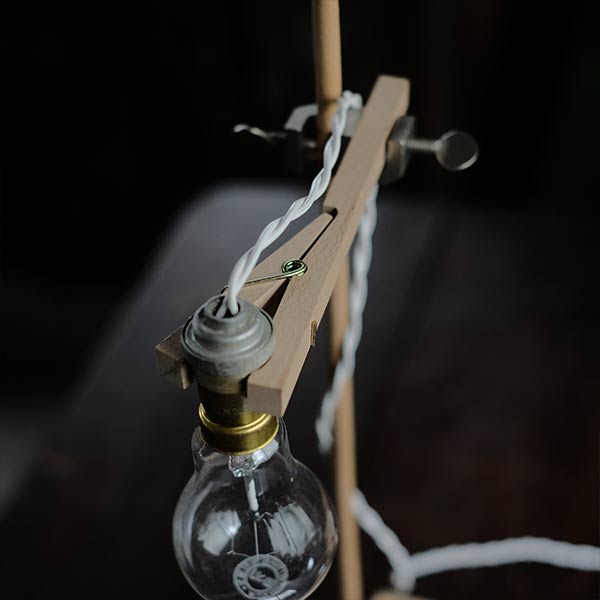 bare bulb stand light