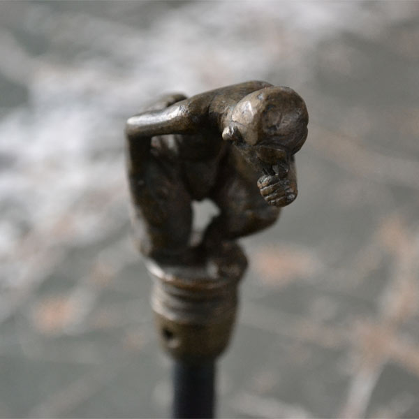 Bronze walking stick handle (with stand)