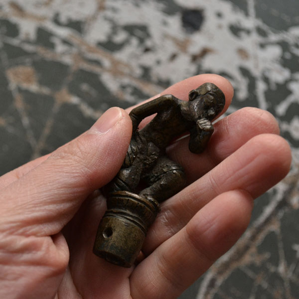 Bronze walking stick handle (with stand)