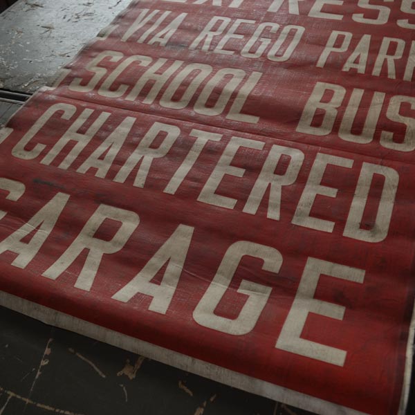 1962 NYC Green Line Bus Destination Roll Sign