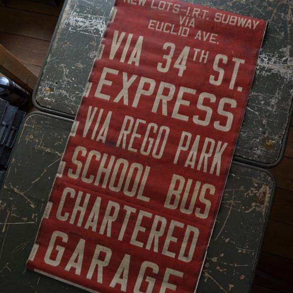 1962 NYC Green Line Bus Destination Roll Sign バスロール ロールサイン