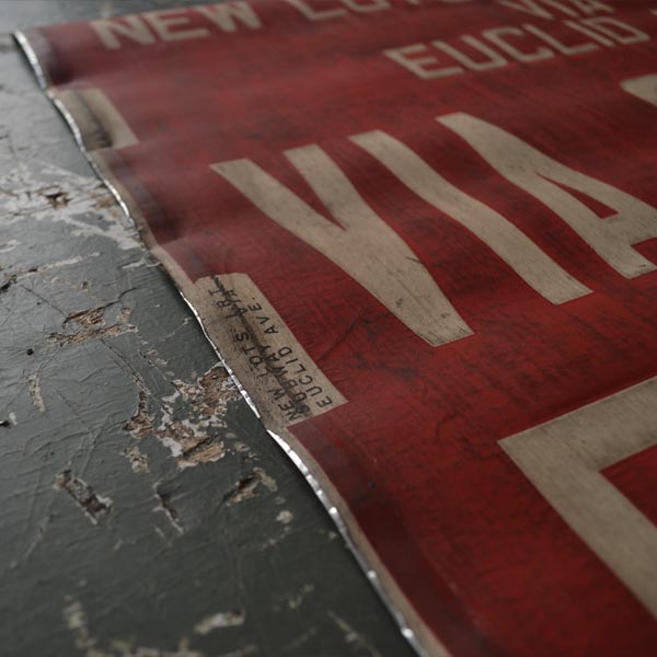 1962 NYC Green Line Bus Destination Roll Sign