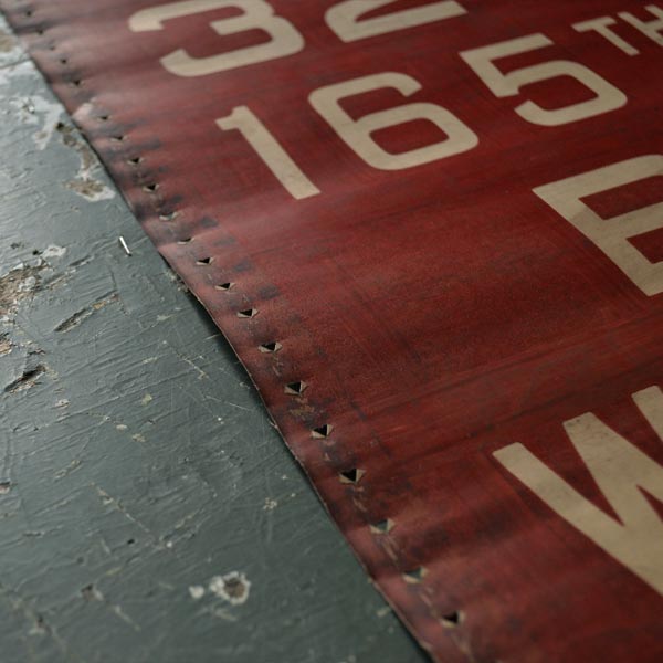 1948 NYC Queens Bus Destination Roll Sign バスロール ロールサイン