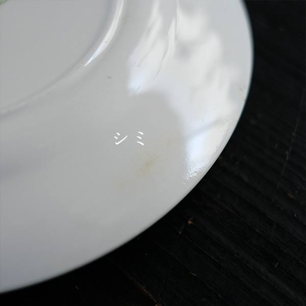 Imperial Ironstone (Japanese hardware) Plate with Grass Design, φ20cm