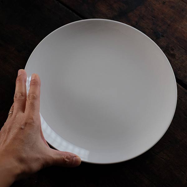EAGLE BRAND 'ALL WHITE' IRONSTONE Large Plate, φ26cm