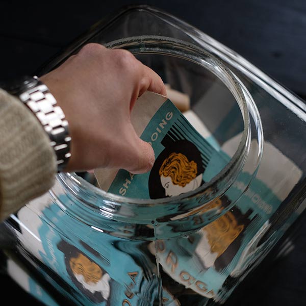 large square glass bottle