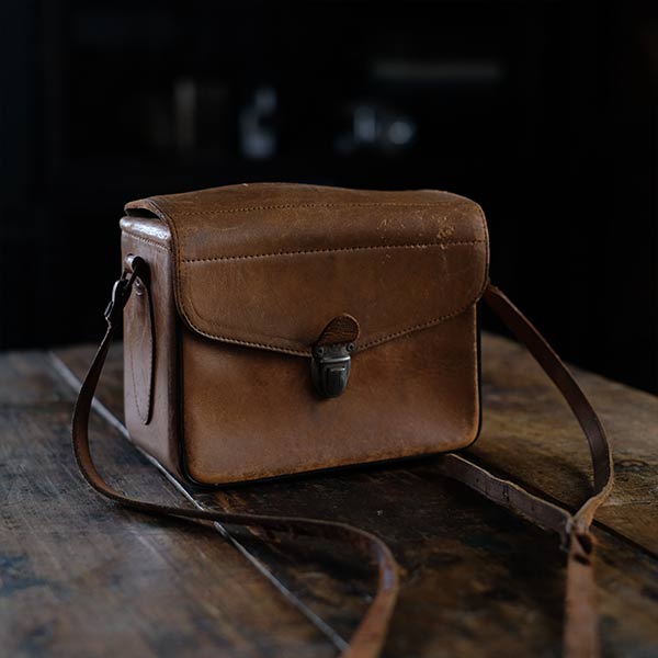 Leather camera bag