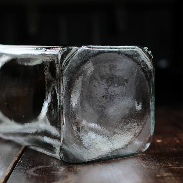 Square glass bottle