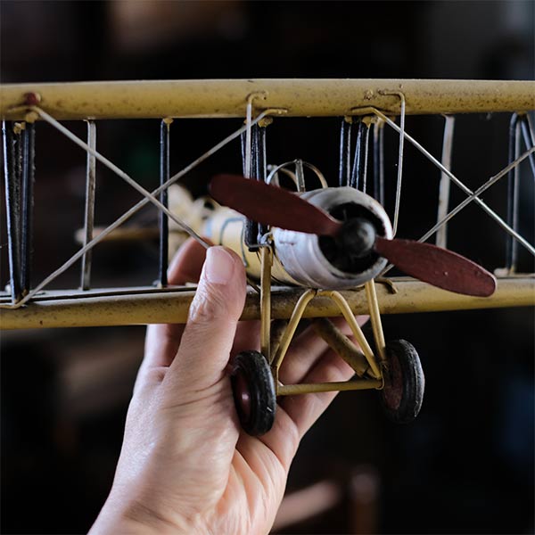 Yellow airplane model