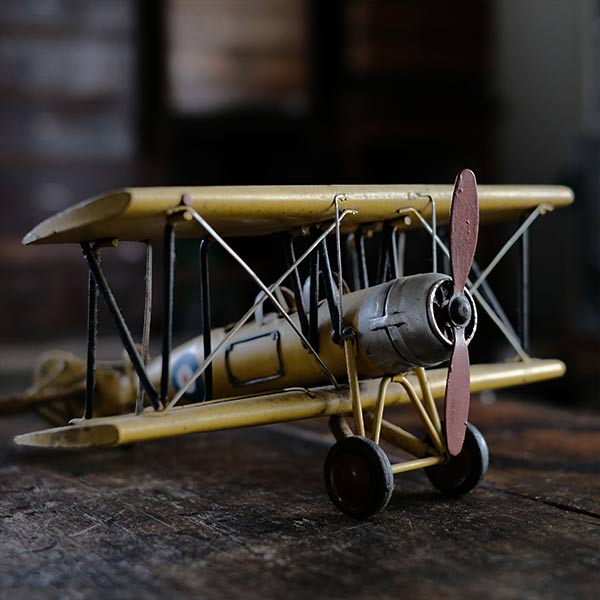 Yellow airplane model