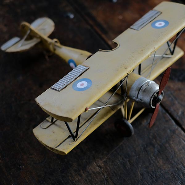 Yellow airplane model