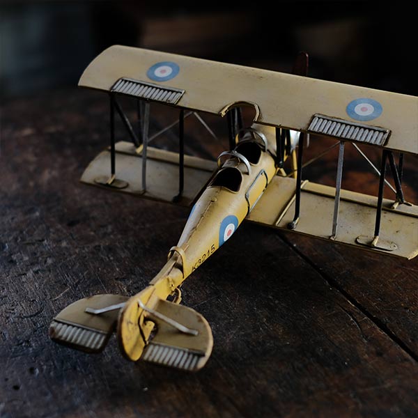 Yellow airplane model