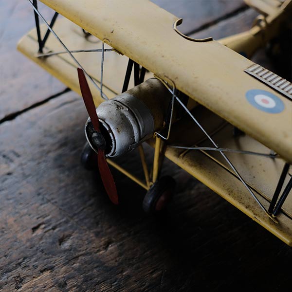 Yellow airplane model