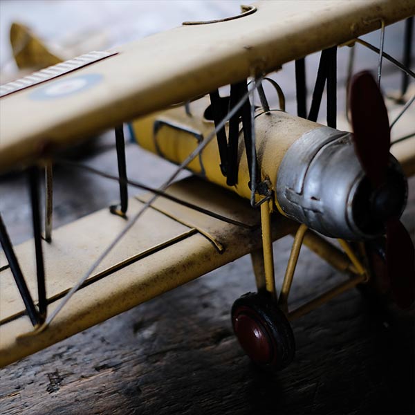 Yellow airplane model