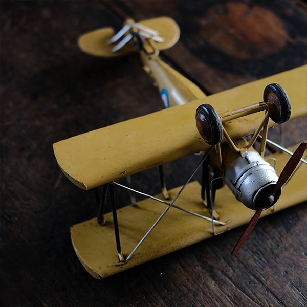 Yellow airplane model