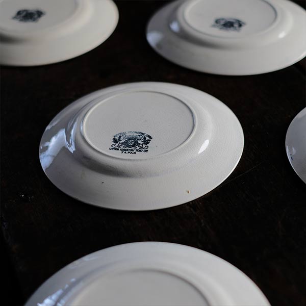 NIPPON KOSHITSU TOKIO(日本硬質陶器)IRONSTONE ブルーラインの皿 φ16.5cm