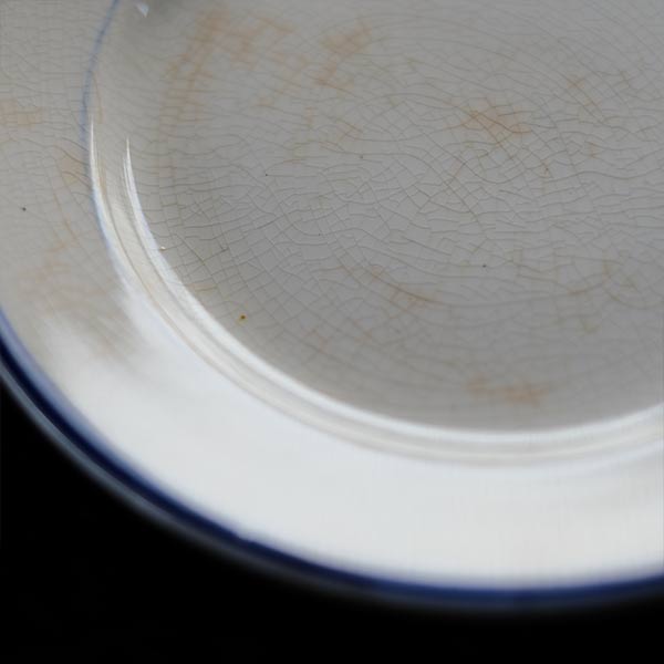 NIPPON KOSHITSU TOKIO(日本硬質陶器)IRONSTONE ブルーラインの皿 φ16.5cm