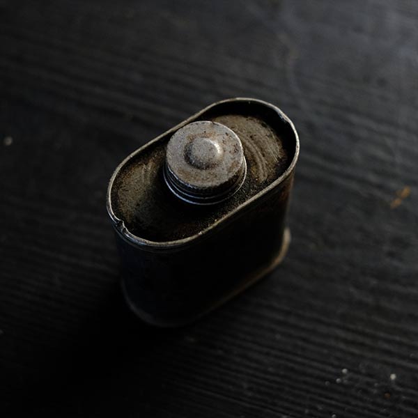 Rusty oil can