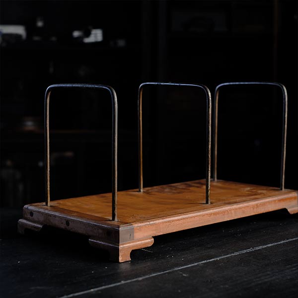wooden bookshelf