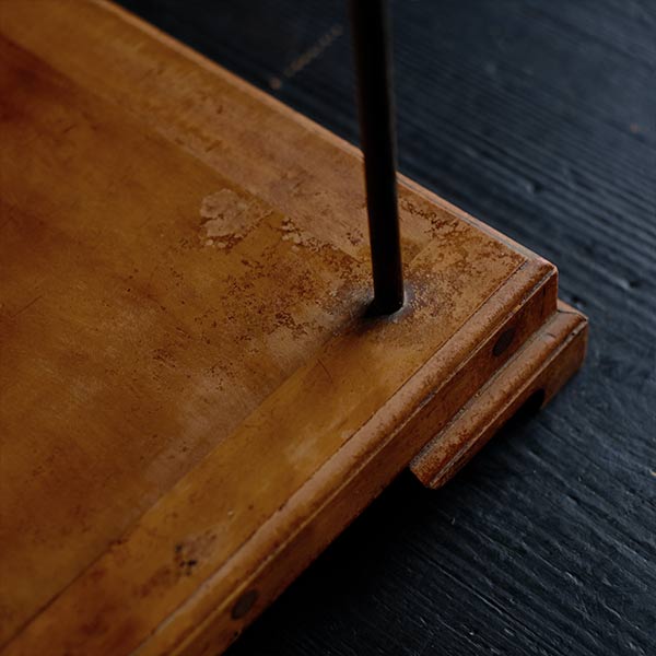 wooden bookshelf