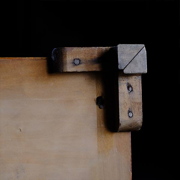wooden bookshelf
