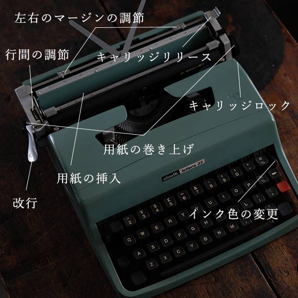 OLIVETTI ’Lettera 32’ タイプライター（英字）インクリボン交換済み 訳あり