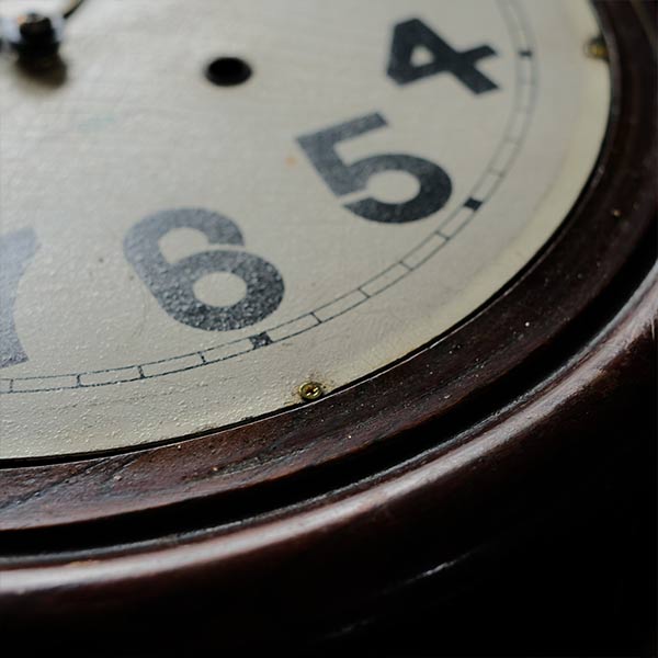 OPAL wall clock with battery-operated quartz movement replaced