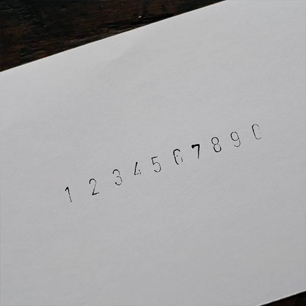 数字の刻印セット