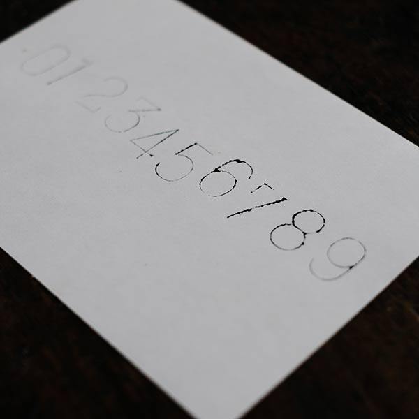 数字の刻印セット