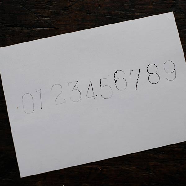 数字の刻印セット