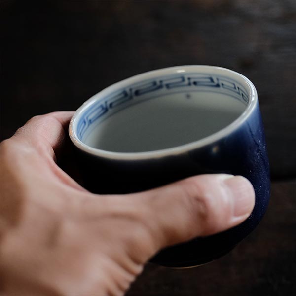 瑠璃釉の湯呑み(向付)