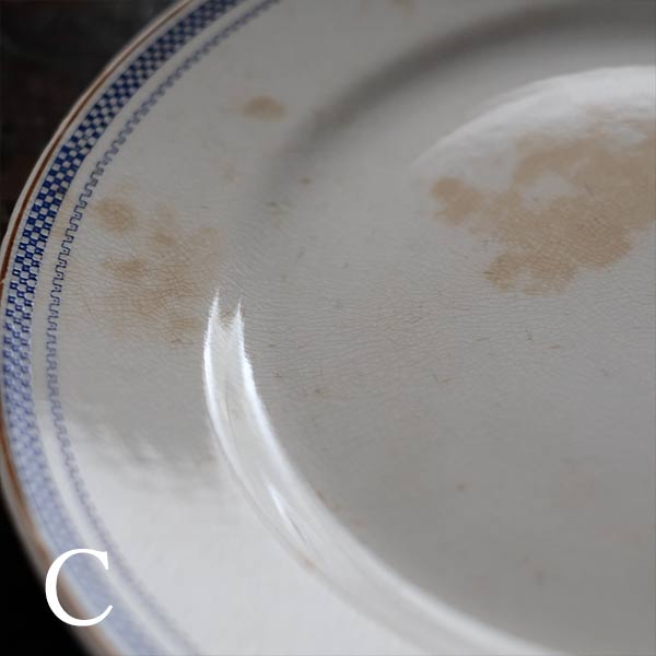 SPMC IRONSTONE Plate with Patterned Rim φ23.5cm
