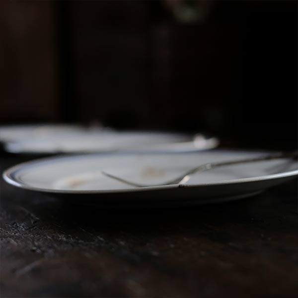 SPMC IRONSTONE Plate with Patterned Rim φ23.5cm