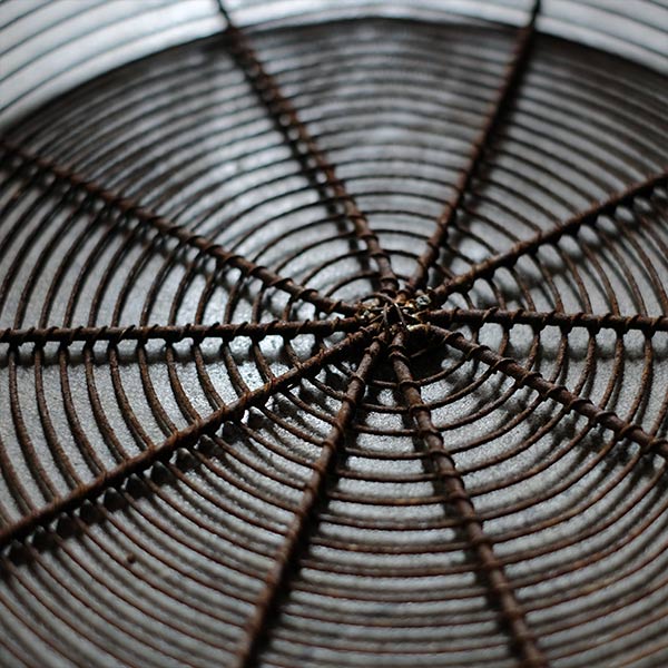 Rusty wire basket φ38cm