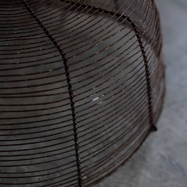 Rusty wire basket φ43cm